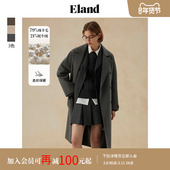 Eland衣恋毛呢外套女长期主义长款 绵羊毛＋牦牛绒 羊毛大衣冬