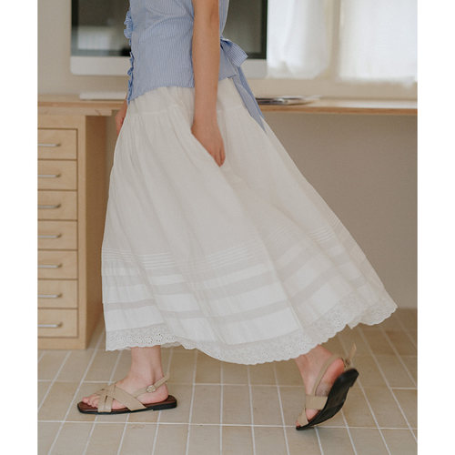 诺比昂长裙A字裙法式半身裙