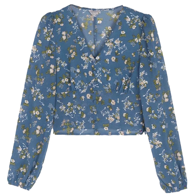 诺比昂修身法式复古长袖衬衫