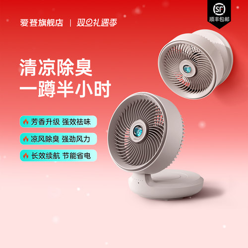 EDON爱登壁挂小香风空气循环扇电风扇学生宿舍桌面办公室台扇厨房