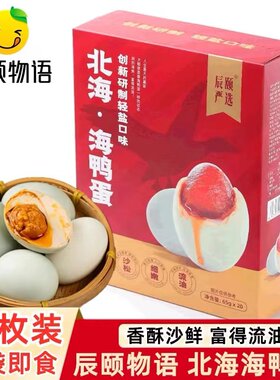 正品辰颐物语海鸭蛋广西北海轻盐咸鸭蛋正宗流油hi嗨呀20枚礼盒装