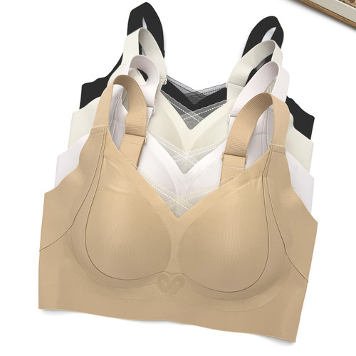 聚拢提拉上托收副乳桑蚕丝内衣女