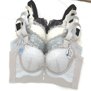 曼姿美蝶2532小胸性感聚拢调整型内衣女奶嘴胶中厚B杯五排扣文胸