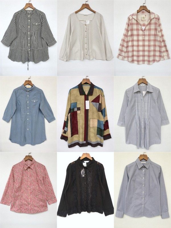 vintage古着日系学院百搭风衬衫