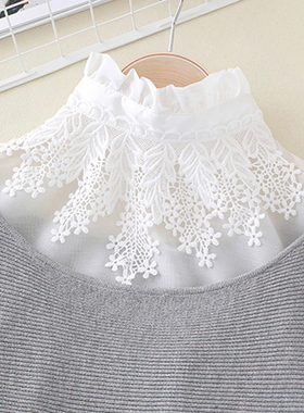 白色假领子女百搭长尖假衣领秋冬毛衣装饰领韩版假衬衫领子衬衣领