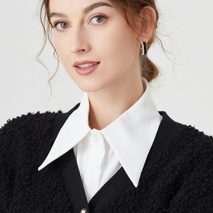 白色百搭假领子毛衣装 饰领女假领衬衣领秋冬多功能毛衣卫衣假衣领