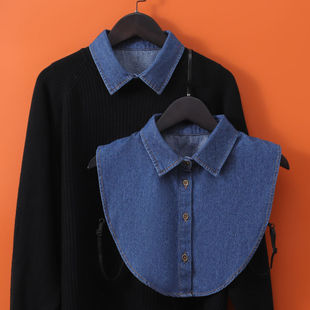 牛仔假领子女韩版 饰领减龄衬衣领百搭内搭假领 秋冬毛衣卫衣打底装