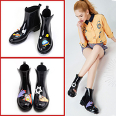 户外防水鞋 雨鞋 可爱时尚 外穿雨靴轻便套鞋 女短筒成人防滑水鞋 新款