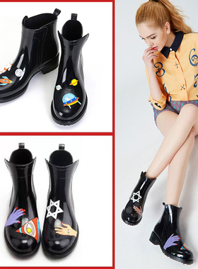 雨鞋女短筒成人防滑水鞋新款可爱时尚外穿雨靴轻便套鞋户外防水鞋