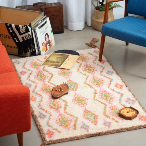 Дизайнерский импортный ковер, Индия, стиль бохо