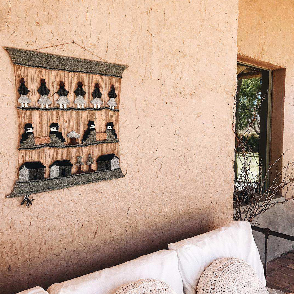 阿根廷智利羊驼挂毯壁饰手工编织背景布壁挂民宿卧室客厅挂布装饰