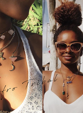 首饰项链部落黑人手工原石贝壳