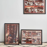 Эфиопская картина Маспи Классическая ручная картина с большой песчаной живописью