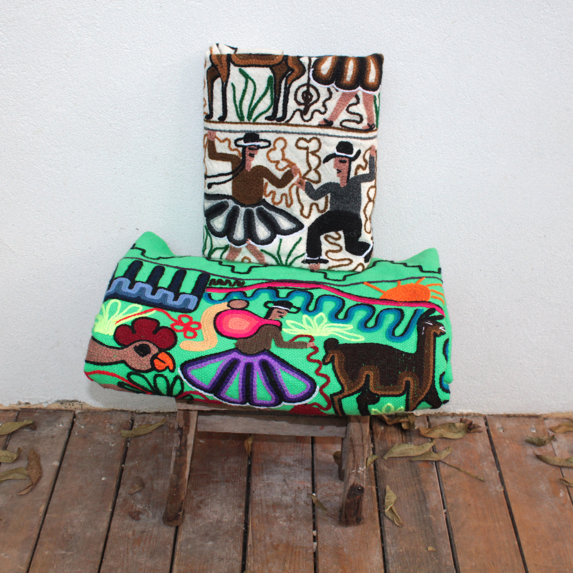 南美洲秘鲁手工刺绣玛雅图腾南美风情挂毯部落风俗魔幻