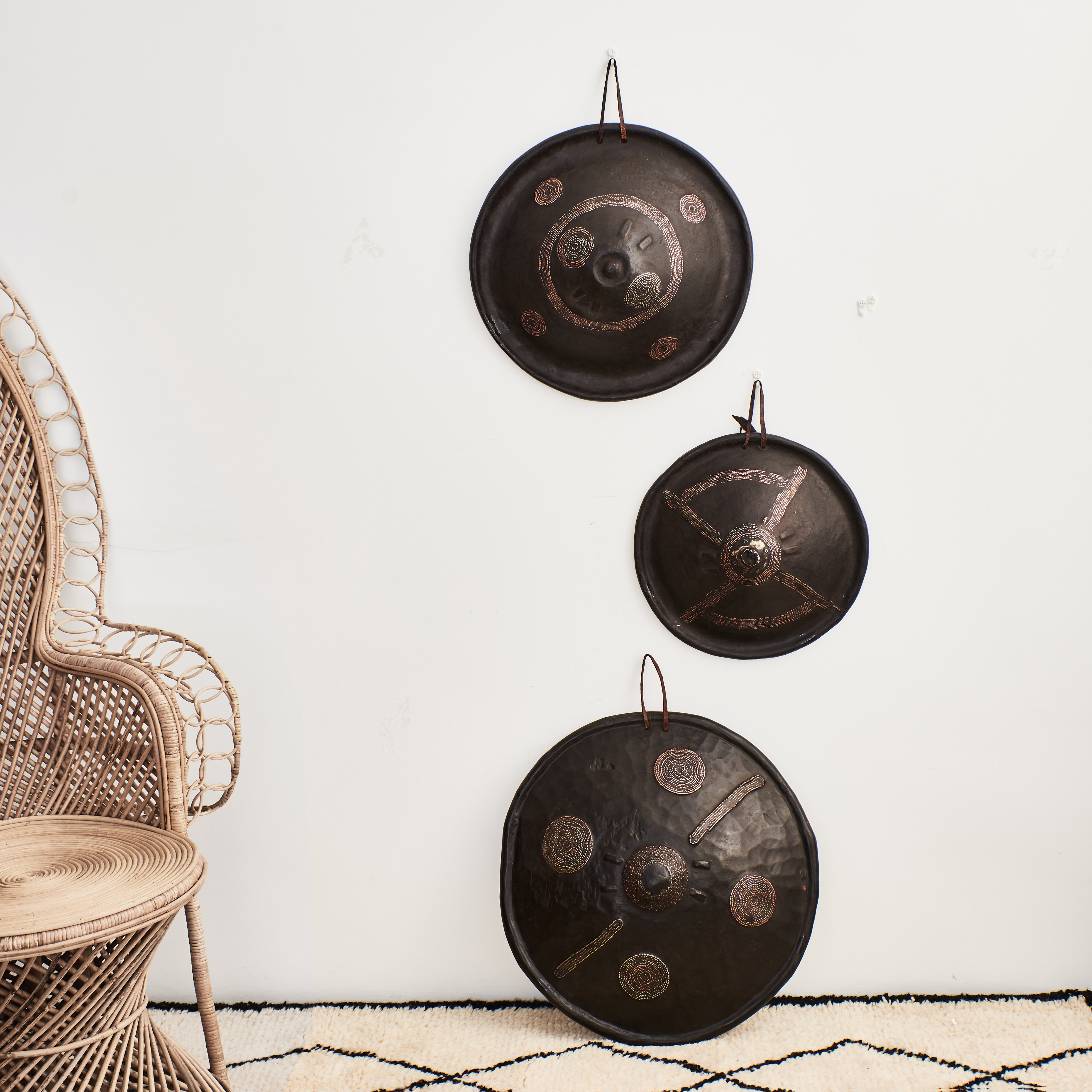 african antique shields 非洲古董盾牌摆件客厅装饰侘寂风赤贫风