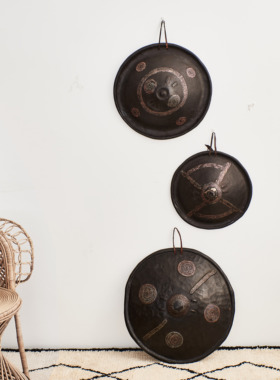 非洲古董盾牌摆件客厅装饰侘寂风