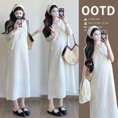 春装 蕾丝背心裙两件套连衣裙孕妇套装 长袖 上衣春季 裙子 开衫 孕妇装