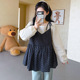 春装 孕妇套装 长袖 碎花吊带2026新款 春秋两件套潮妈 上衣春季 孕妇装