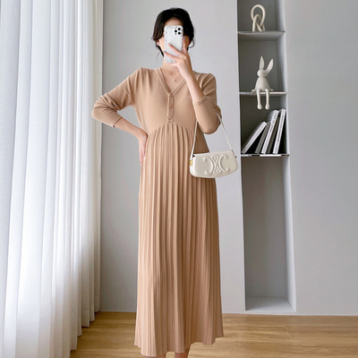 孕妇装秋冬装长袖连衣裙秋冬裙子