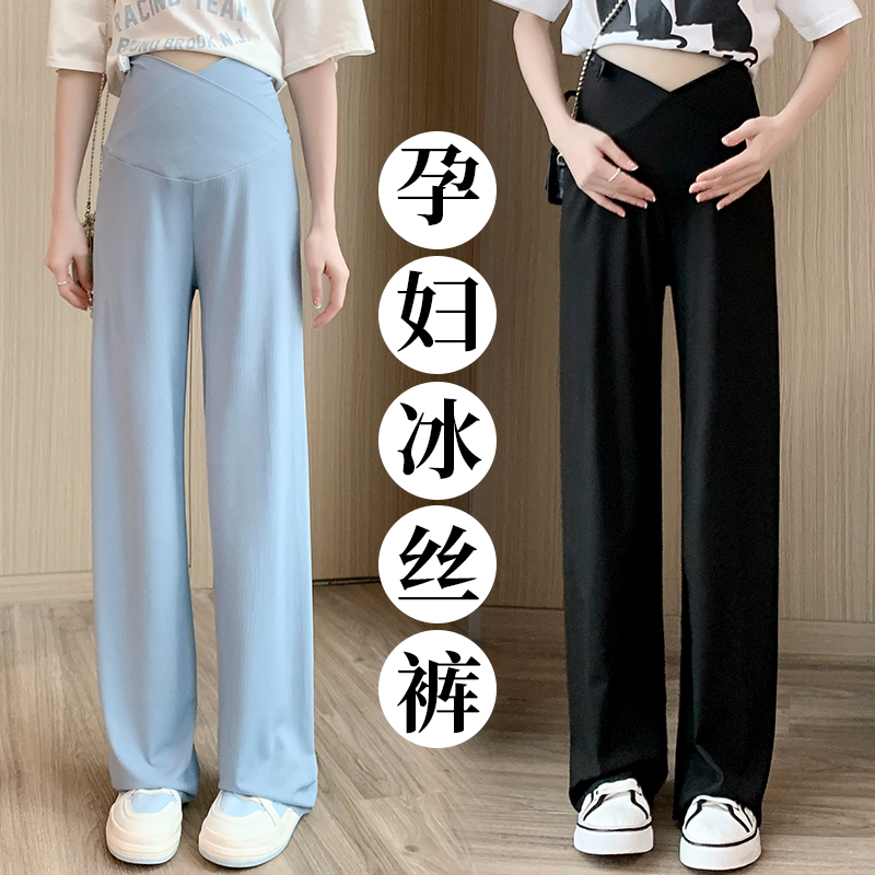 孕妇夏装低腰裤子夏季外穿长裤夏