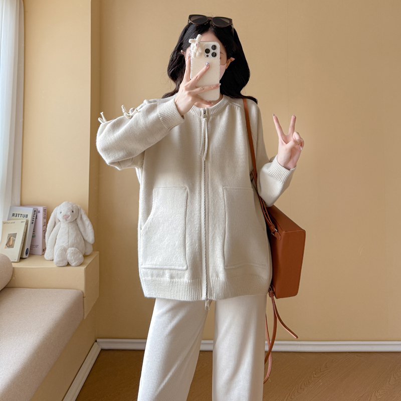 孕妇装秋冬装长袖针织衫毛衣外套