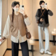 春装 春季 假两件条纹拼接长袖 孕妇衬衫 怀孕衬衣 上衣2026新款 孕妇装