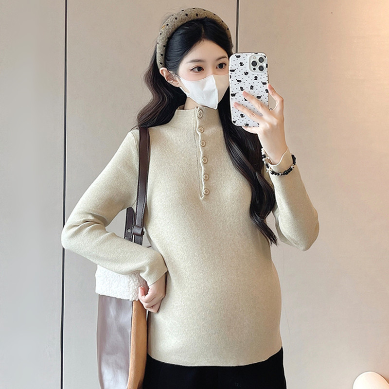 孕妇装秋冬装长袖针织衫套头毛衣