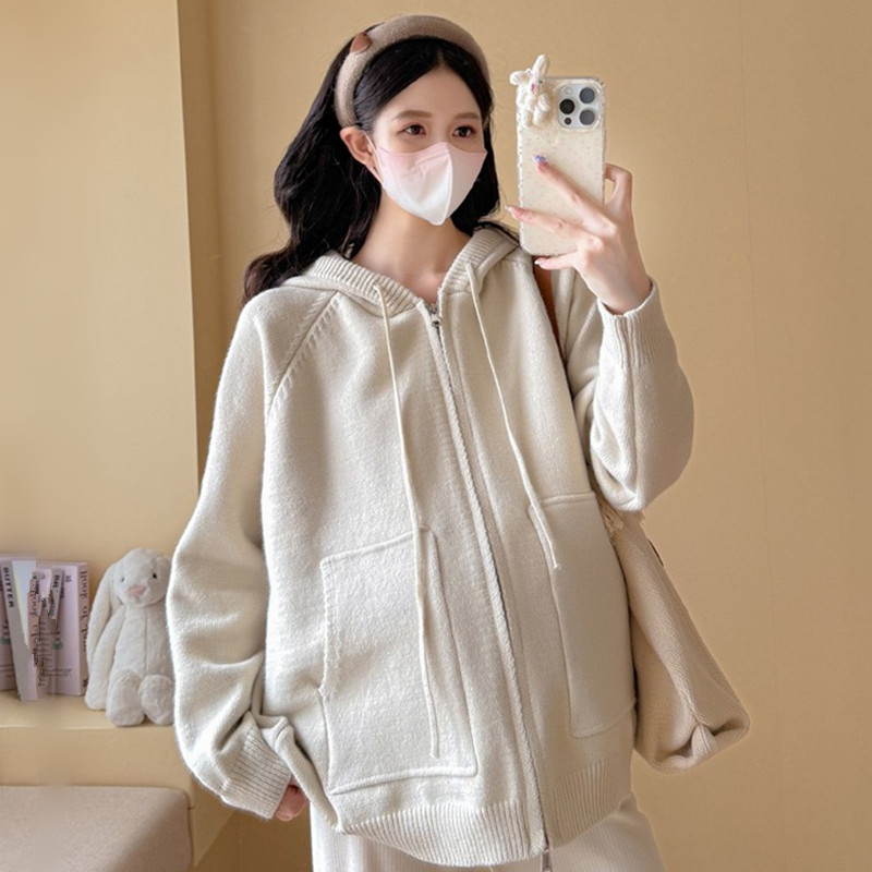 孕妇装秋冬装长袖针织衫毛衣外套