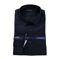 雅戈尔男士DP商务休闲衬衫修身免烫弹力长袖衬衣YLDP16346FFY