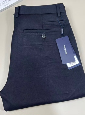 雅戈尔男士秋冬款长裤黑蓝色休闲裤标准版型直筒裤315103HWA