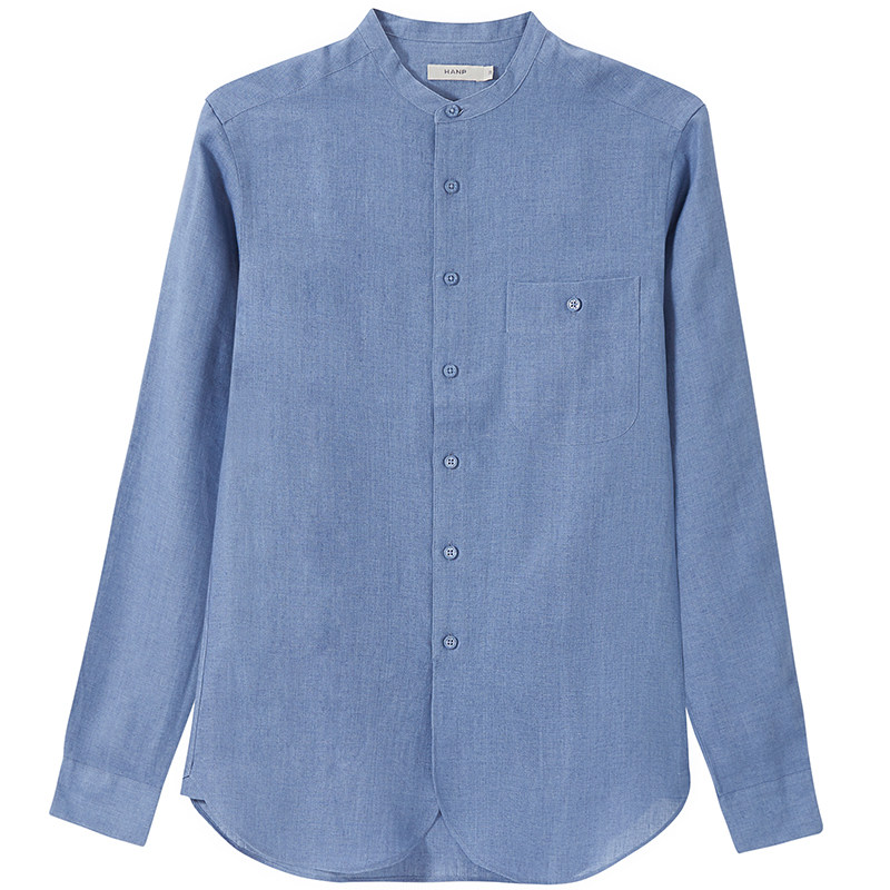雅戈尔汉麻世家男长袖衬衫吊牌价1080大麻舒适休闲衬衣119186hqa