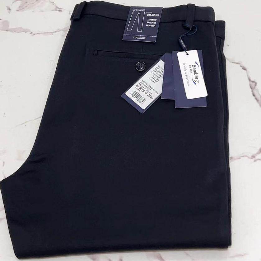 雅戈尔冬季厚款修身版型休闲裤