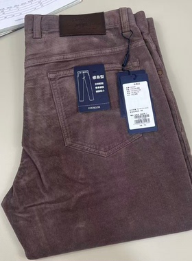 雅戈尔男士休闲裤灯芯绒秋冬款长裤商务休闲修身版型345033KWY