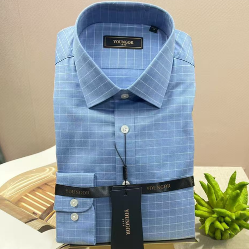 雅戈尔秋款男士长袖全棉免烫衬衫