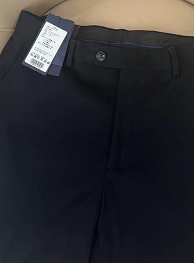 雅戈尔男士秋冬黑色西裤标准版商务休闲无褶长裤工作裤35588AWA