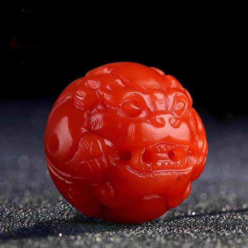满肉南红貔貅散珠单珠配珠满肉满色圆珠星月菩提文玩手串 diy配饰