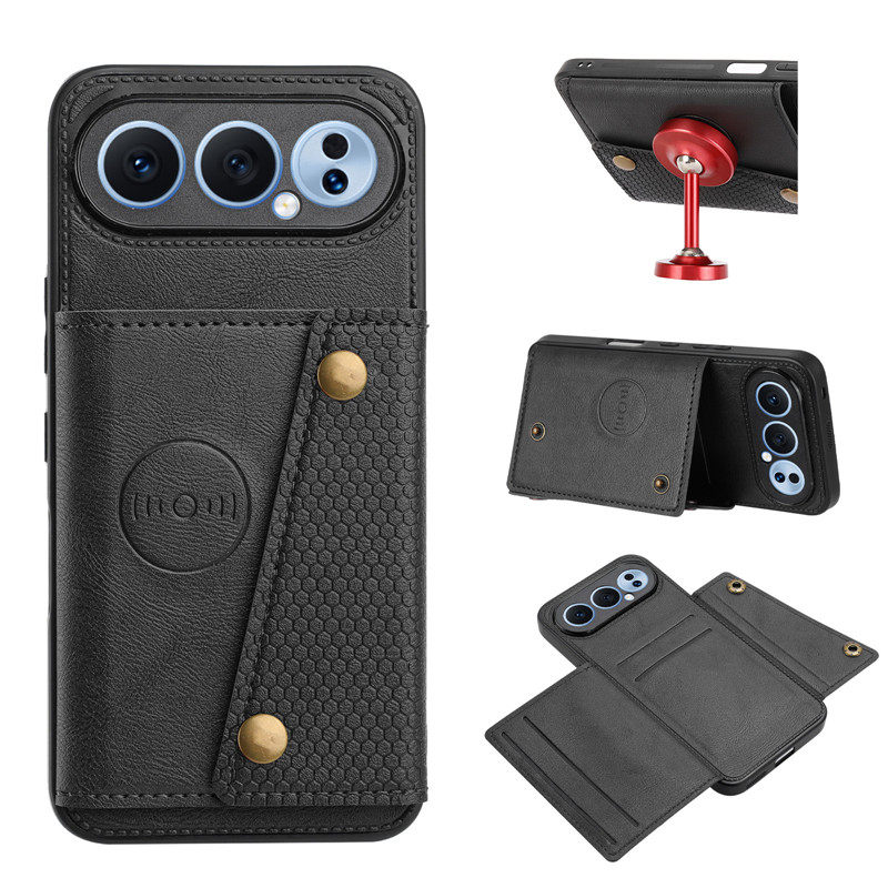 适用于荣耀500Pro手机壳插卡包零钱创意全包边可车载磁吸款Honor500保护套商务400/300/200/100公交门禁卡槽