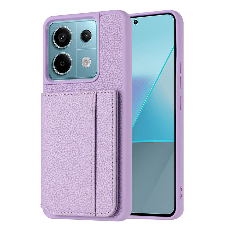 适用于红米Note13Pro 5G手机壳插卡放卡零钱创意全包边可支架Redmi13保护皮套Note12商务小米POCOX5/X6卡槽