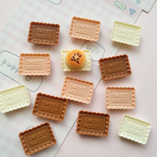 微缩超迷你仿真饼干食玩盘子娃娃屋捏捏装饰盘手工diy树脂配件