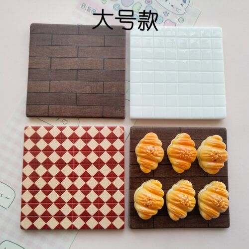 微缩大号仿真地板食玩盘子娃娃屋捏捏装饰盘摆件手工diy树脂配件