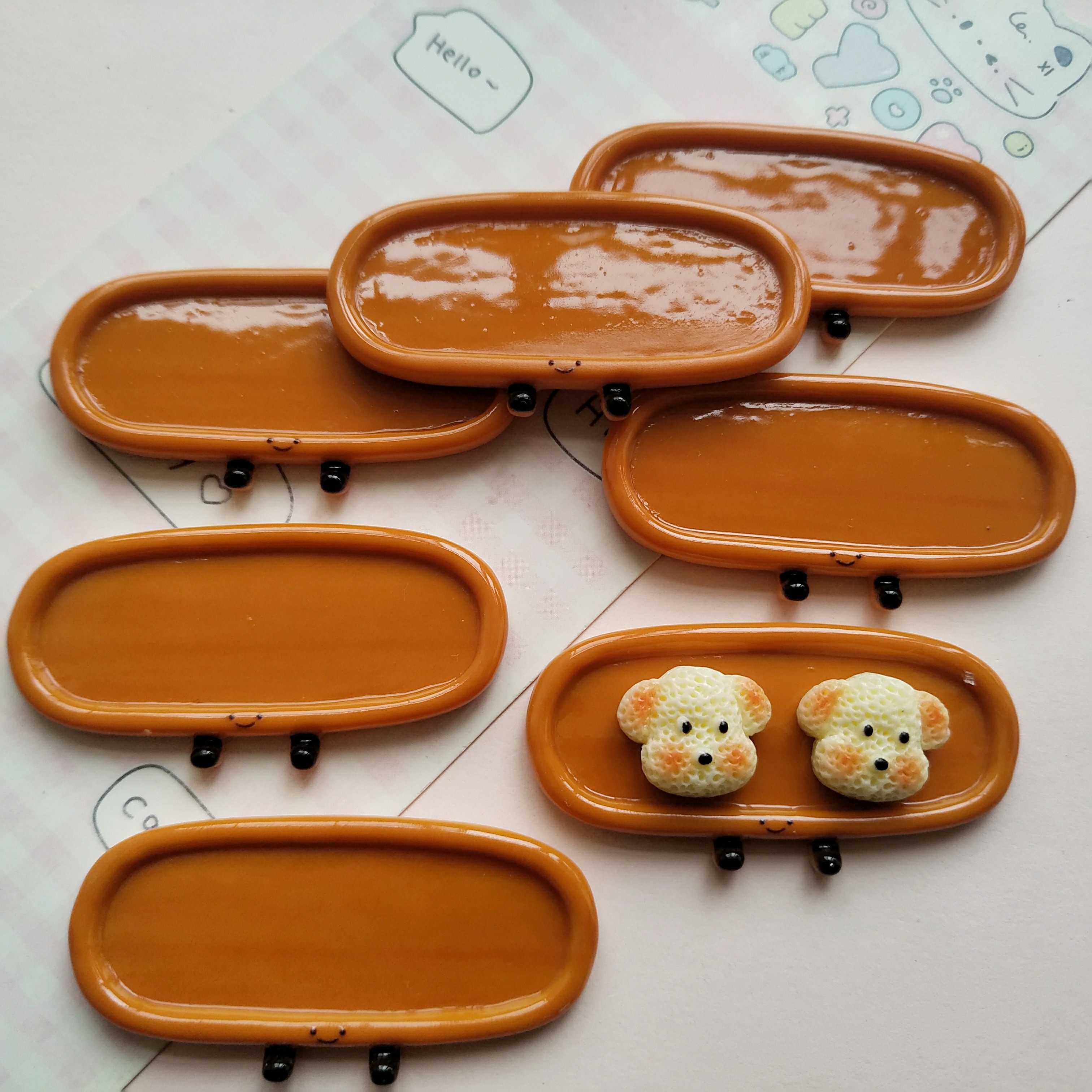 微缩仿真卡通咖色食玩盘子娃娃屋捏捏装饰椭圆盘手工diy树脂配件,饰品/流行首饰/时尚饰品新,其他DIY饰品配件,淘宝优惠券,粉丝福利购,淘宝优惠卷