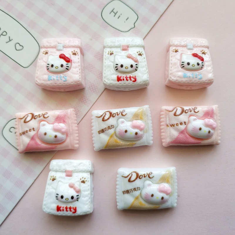 卡通亮面食玩KT猫糖果树脂饰品配件手工diy奶油胶手机壳发夹材料