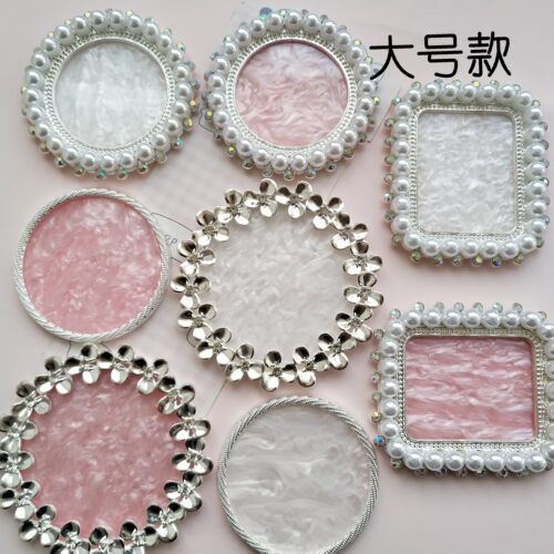 大号微缩仿真珍珠调色盘底板盘子娃屋捏捏装饰盘摆件手工diy配件