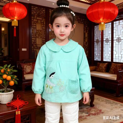 女宝宝长袖罩衣防水倒褂大码反穿衣儿童画画防脏吃饭衣春秋冬新款