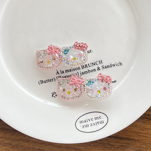 Fanxy满钻hellokitty可爱发夹女刘海碎发整理夹子头饰边夹少女