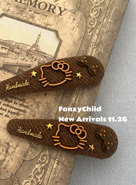 Fanxy超可爱kitty秋冬刘海夹Bb夹女高级感ins碎发夹韩系发饰