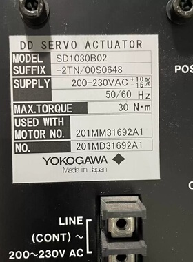 议价-YOKOGAWA 横河 SD1030B02伺服驱动器