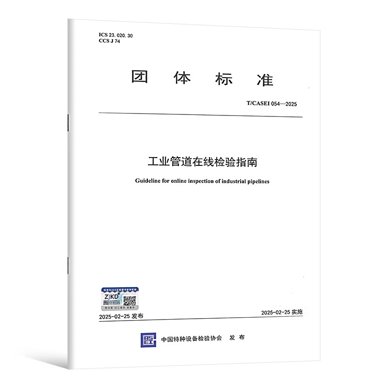 T/CASEI 054--2025 工业管道在线检验指南