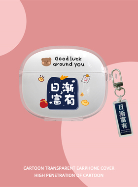 适用新款漫步者Lolli3ANC耳机套EDIFIER真无线降噪蓝牙耳机保护壳LOLI透明软壳卡通可爱3AMC充电仓男女款