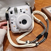 拍立得mini12保护壳适用富士mini 12拍立得可爱贴纸挂绳挂饰配件